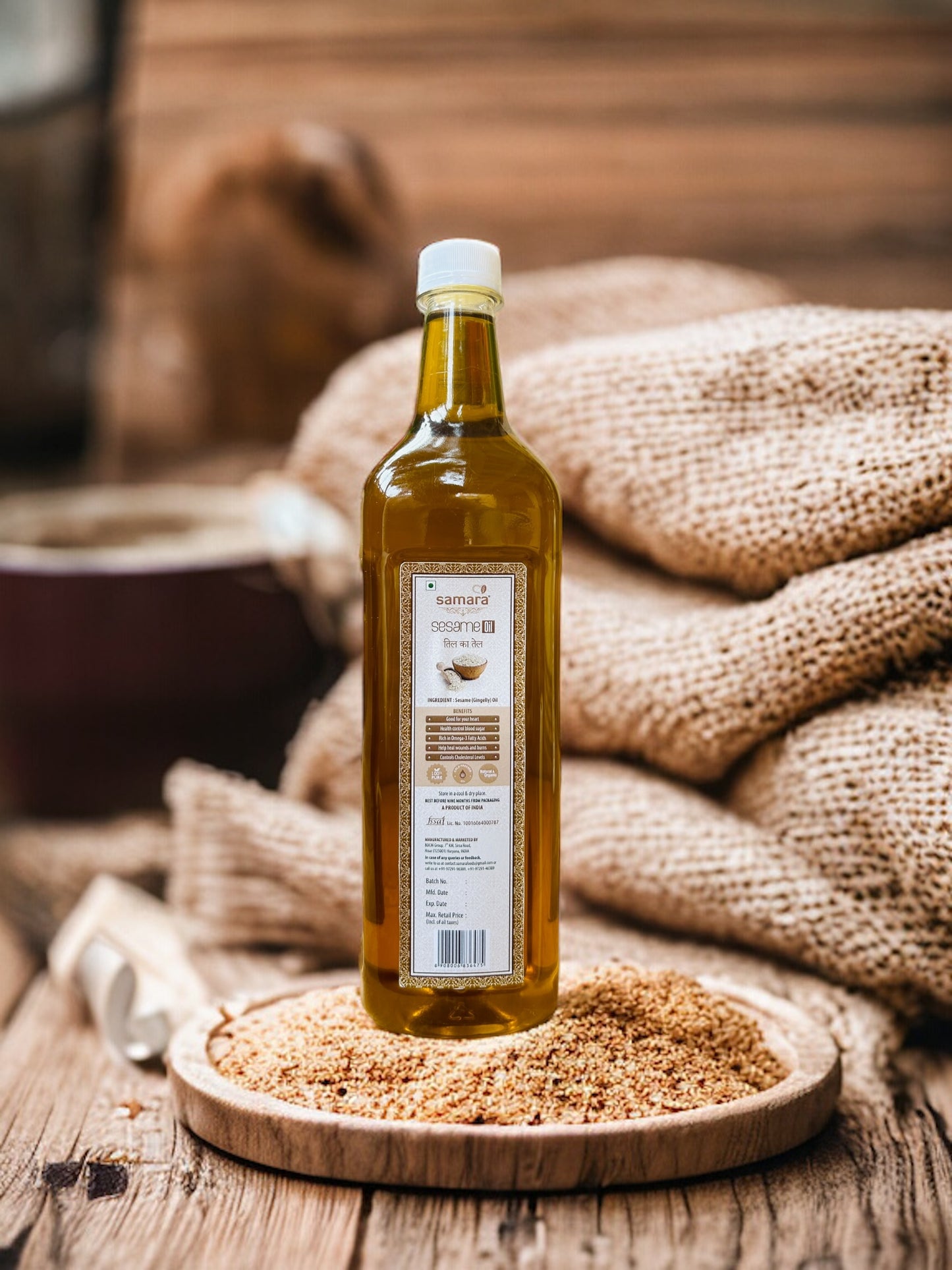 Cold Pressed Gingelly (Sesame) Oil